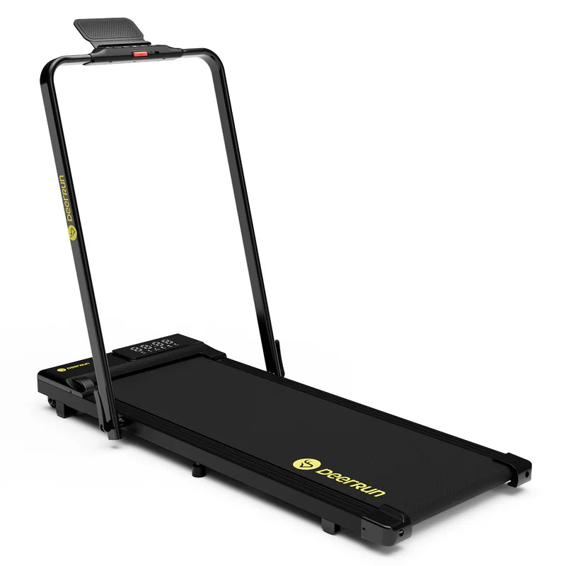 DeerRun A5 Pro Smart 2 in 1 Folding Treadmill Black with Handrail, 300 Lbs