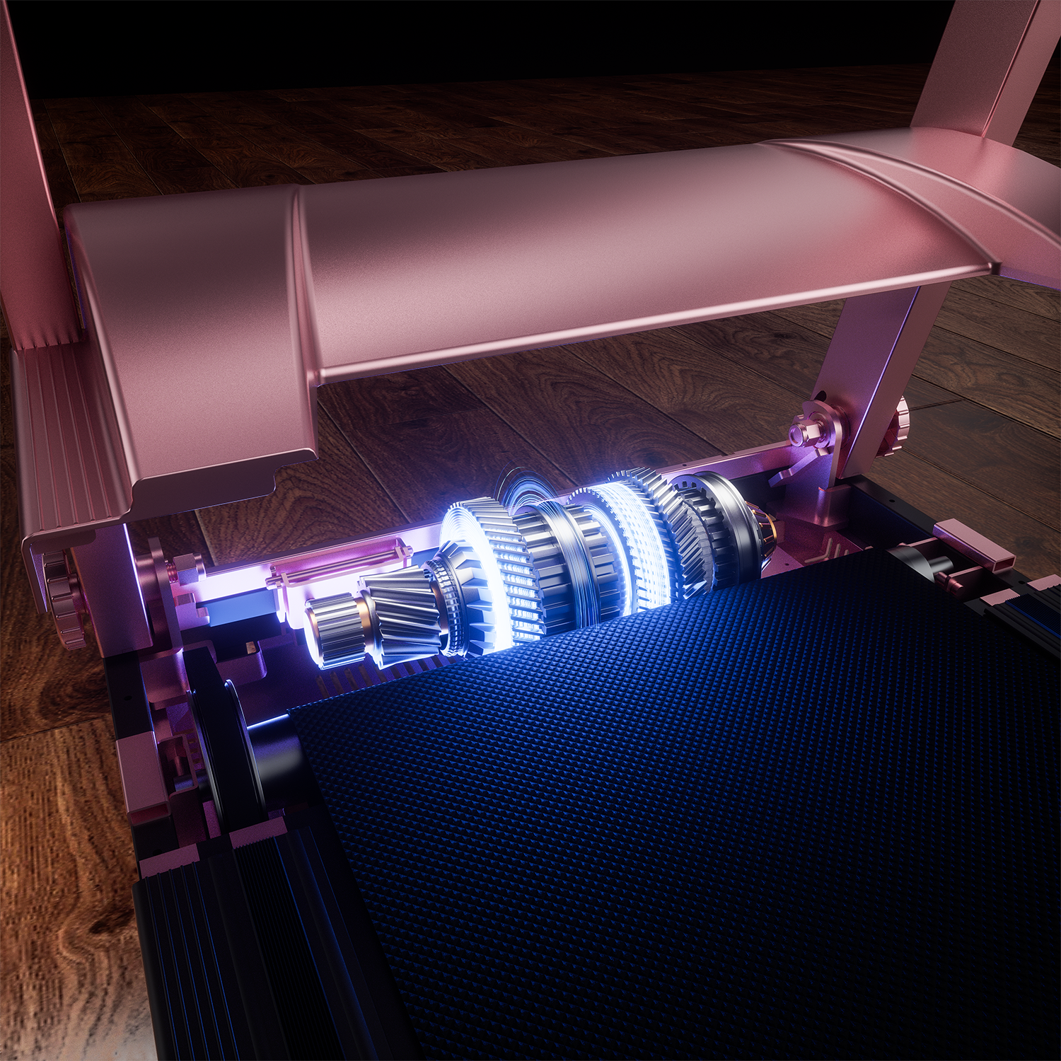 DeerRun A1 Pro Anniversary Edition Folding Smart Treadmill with 6% Manual Incline Support Bluetooth & Remote Wireless Control-Elegant Pink