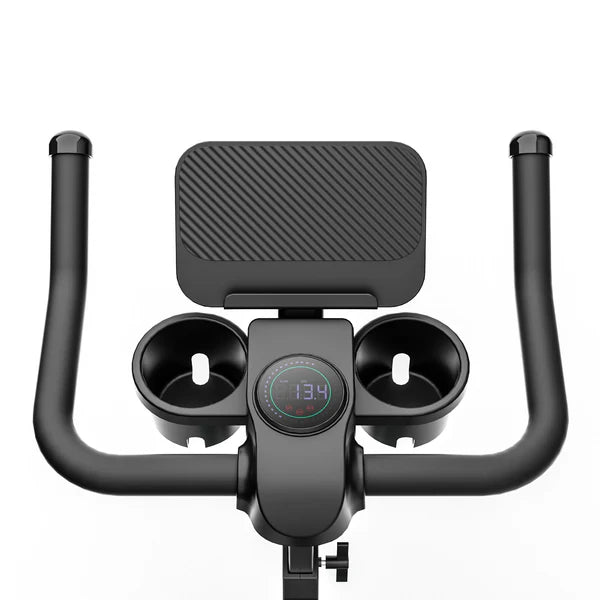 DeerRun S500 Indoor Adjustable Magnetic Resistance Silent Belt Smart Cycling Bike with PitPat App-Black