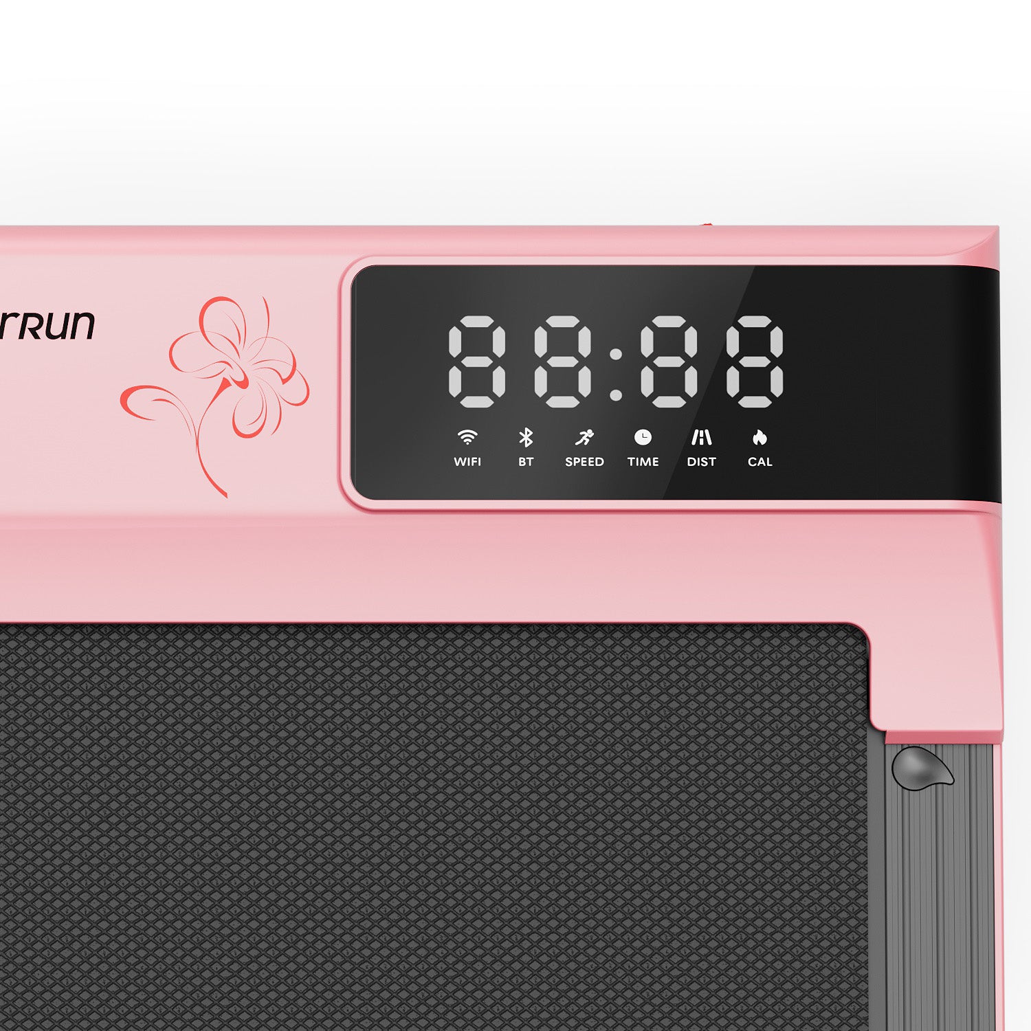Tapis de course pliable intelligent 2 en 1 DeerRun Bloom Edition : lignes épurées, motifs floraux subtils : le fitness moderne rencontre l'art