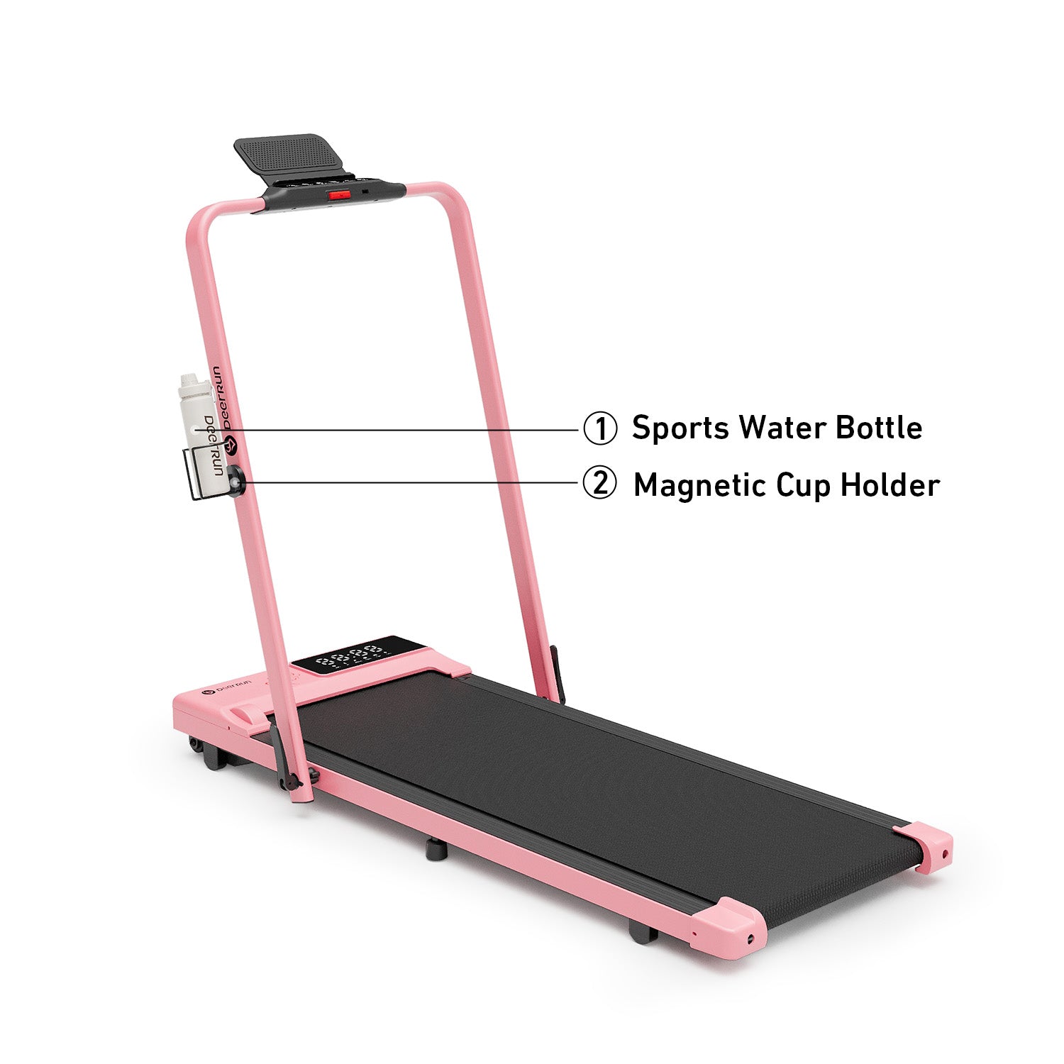 Tapis de course pliable intelligent 2 en 1 DeerRun Bloom Edition : lignes épurées, motifs floraux subtils : le fitness moderne rencontre l'art