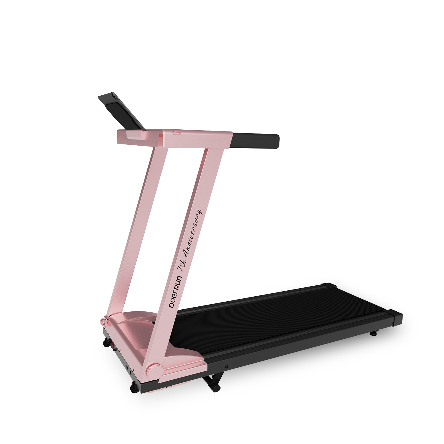 DeerRun A1 Pro Anniversary Edition Folding Smart Treadmill with 6% Manual Incline Support Bluetooth & Remote Wireless Control-Elegant Pink