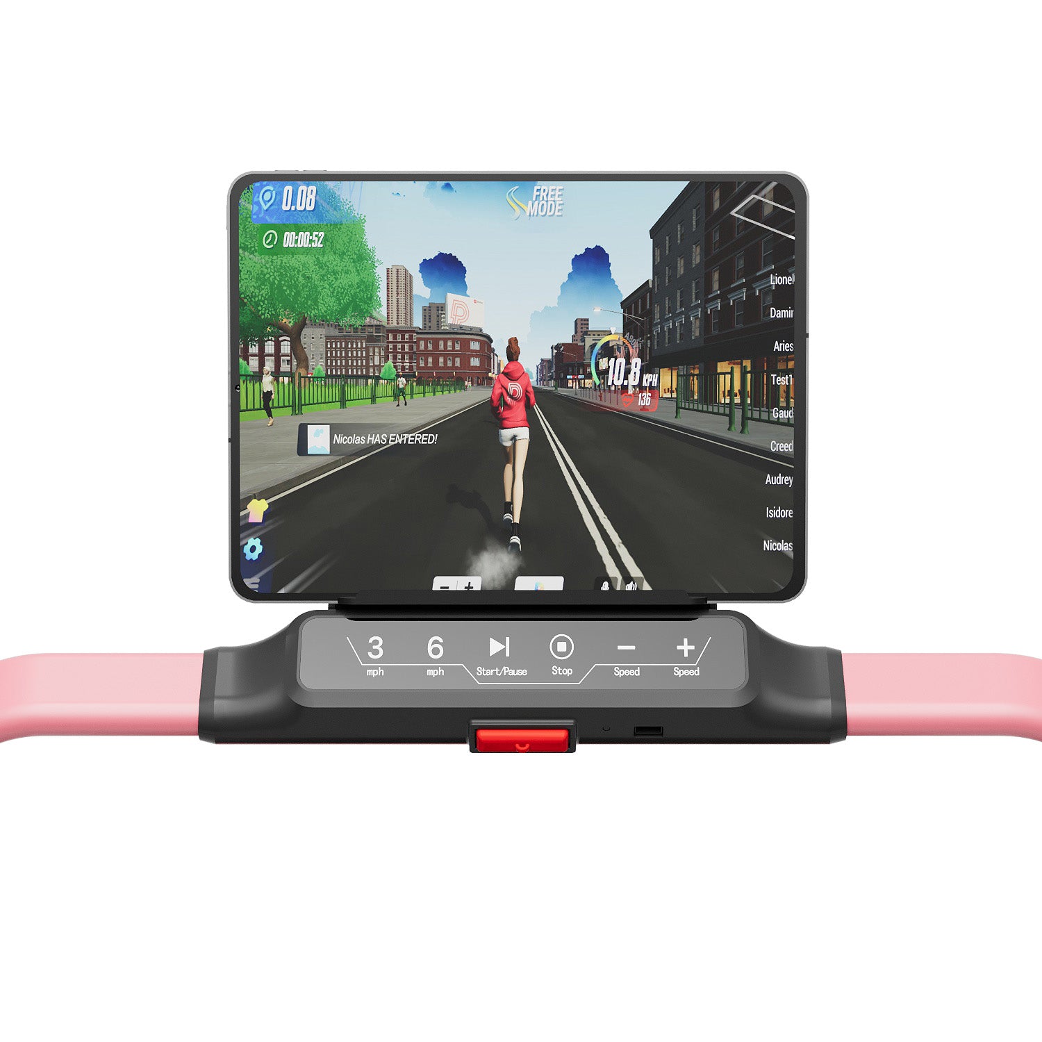 Tapis de course pliable intelligent 2 en 1 DeerRun Bloom Edition : lignes épurées, motifs floraux subtils : le fitness moderne rencontre l'art