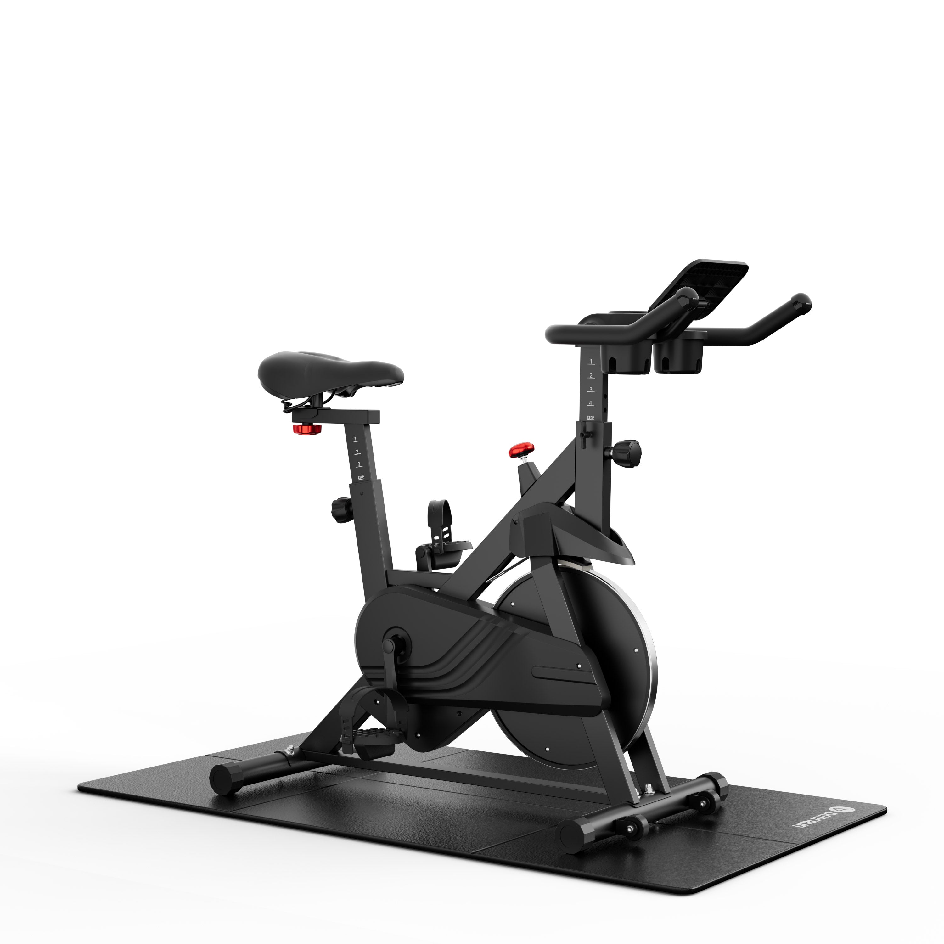 DeerRun S500 Indoor Adjustable Magnetic Resistance Silent Belt Smart Cycling Bike with PitPat App-Black