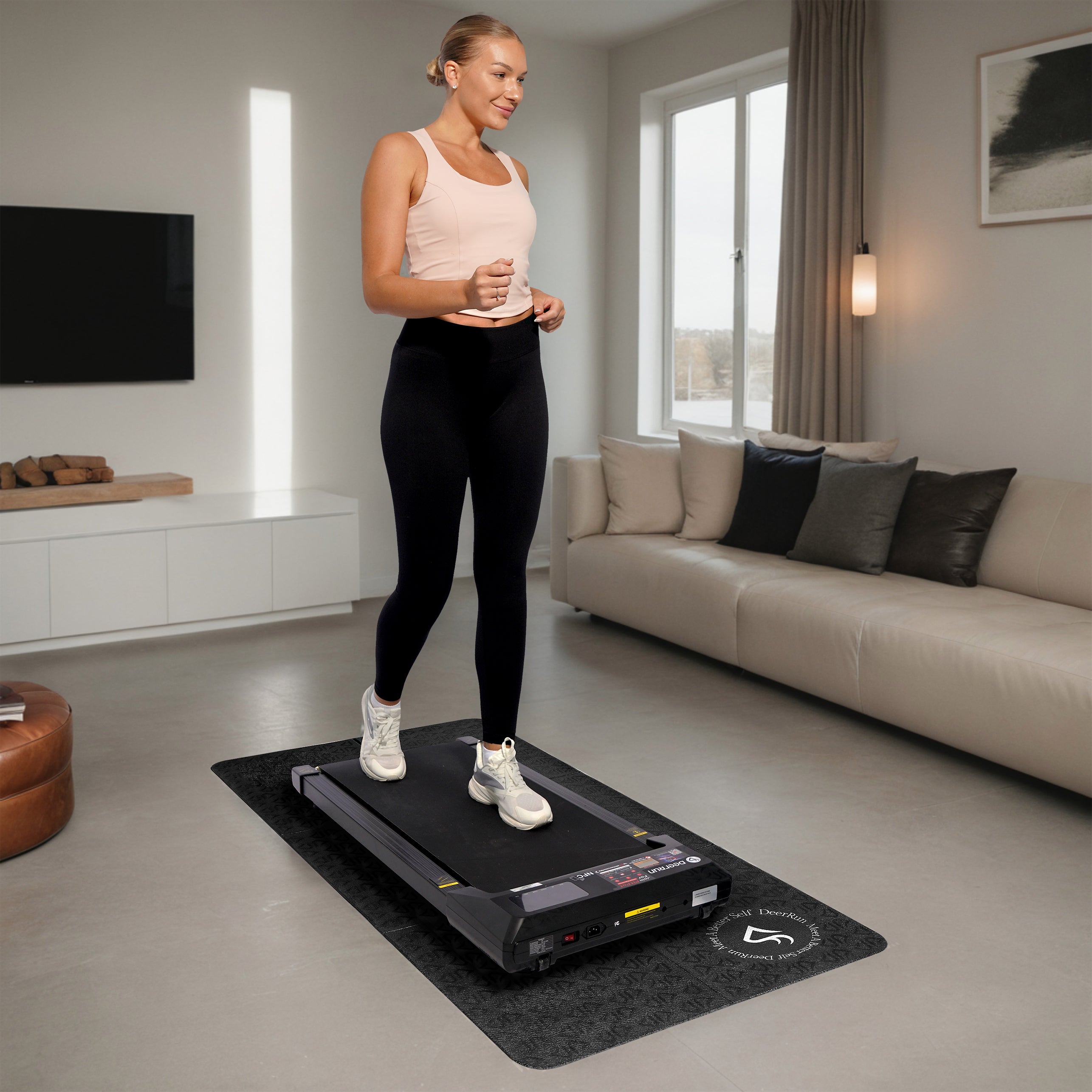 Tapis de course pliable DeerRun® Glory en PVC Signature 6 MM, haute densité