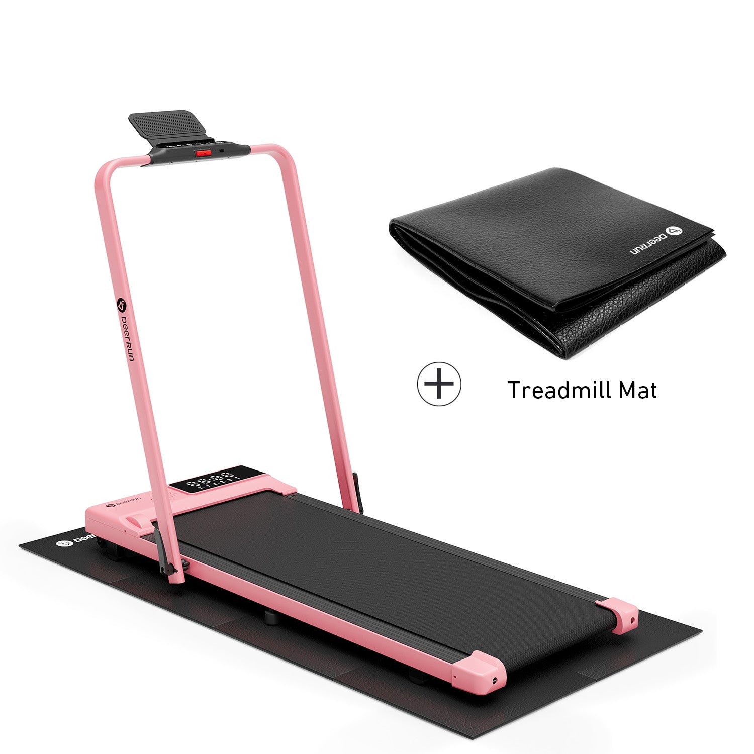 Tapis de course pliable intelligent 2 en 1 DeerRun Bloom Edition : lignes épurées, motifs floraux subtils : le fitness moderne rencontre l'art