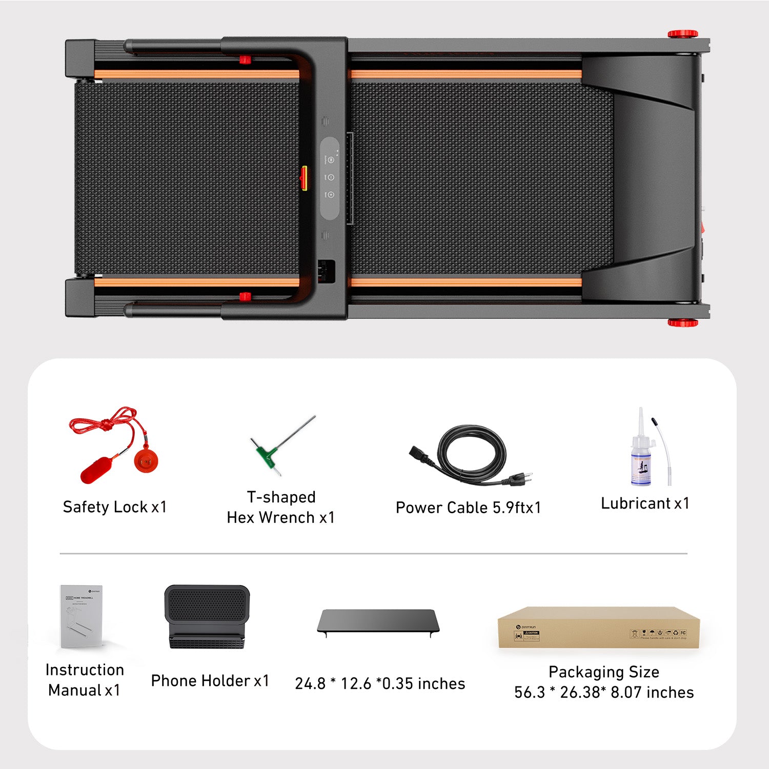 Tapis de course intelligent pliable DeerRun A1 Pro Elite avec prise en charge de l'inclinaison manuelle à 6 % Bluetooth et commande à distance sans fil