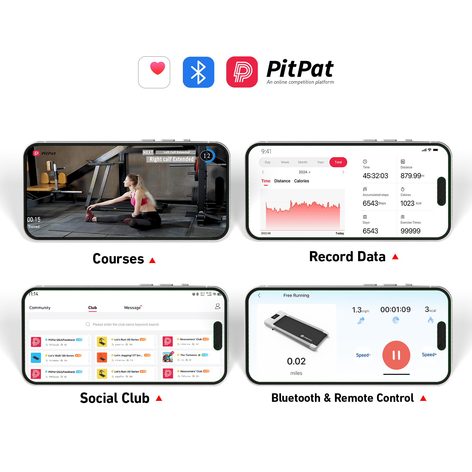 DeerRun Q1 Classic Mini Walking Pad 300 Lbs Capacity with Remote Control