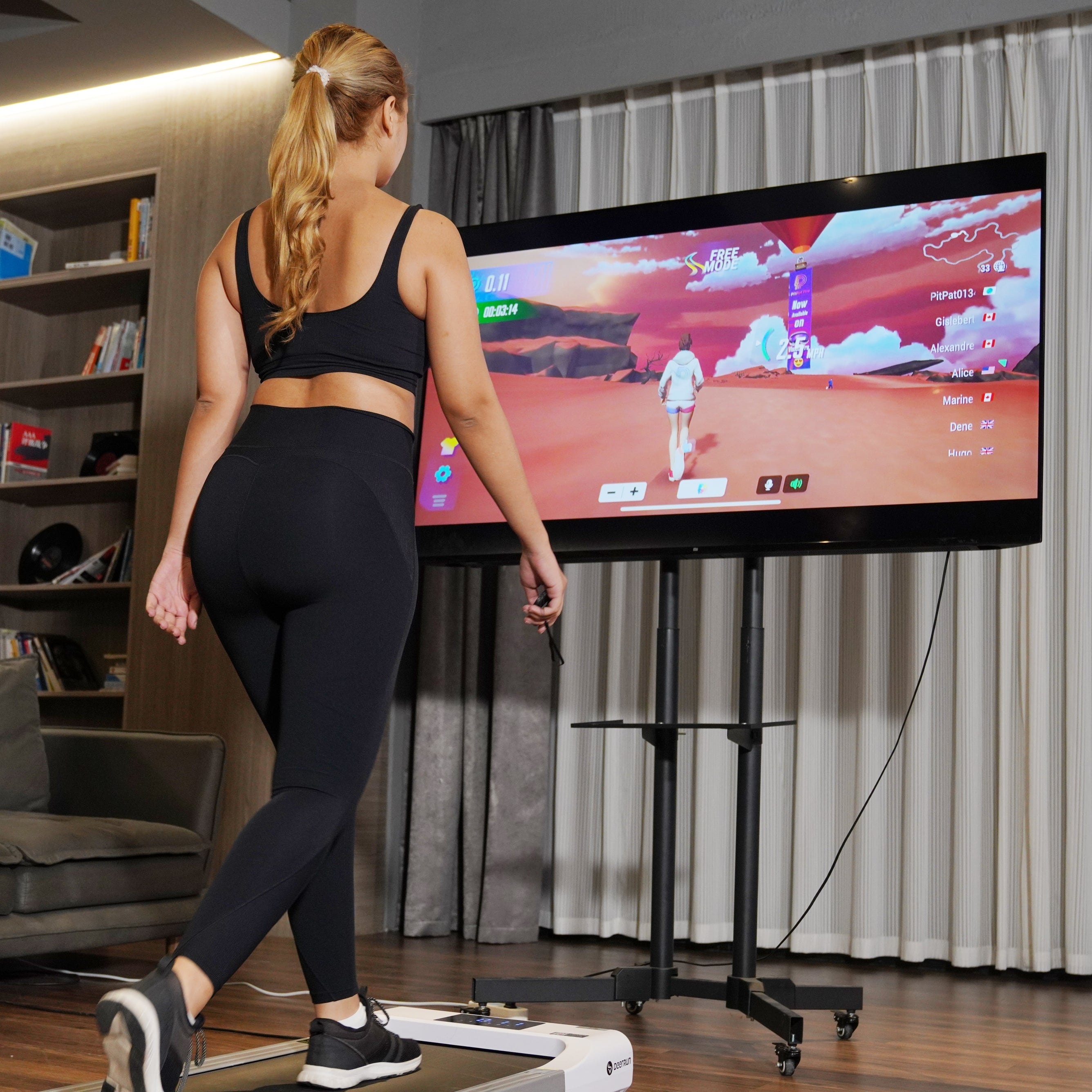 DeerRun Q1 Classic Mini Walking Pad 300 Lbs Capacity with Remote Control