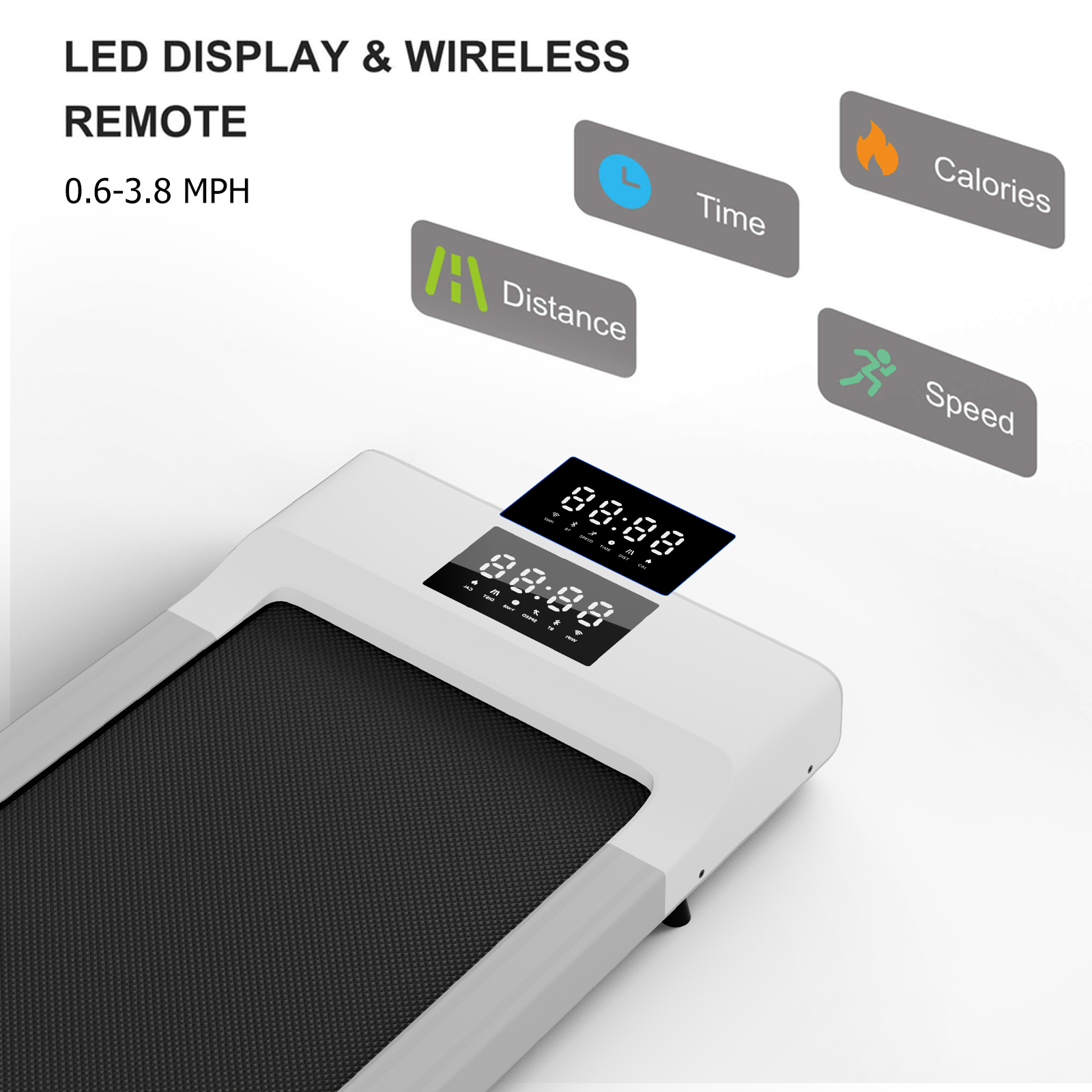 DeerRun Q1 Classic Mini Walking Pad 300 Lbs Capacity with Remote Control