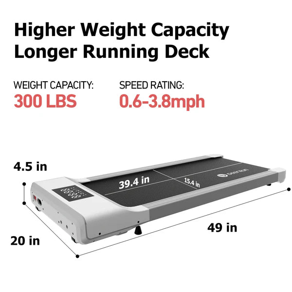 Tapis de marche DeerRun Q1 Classic Mini, capacité de 136 kg, avec télécommande et tapis de course