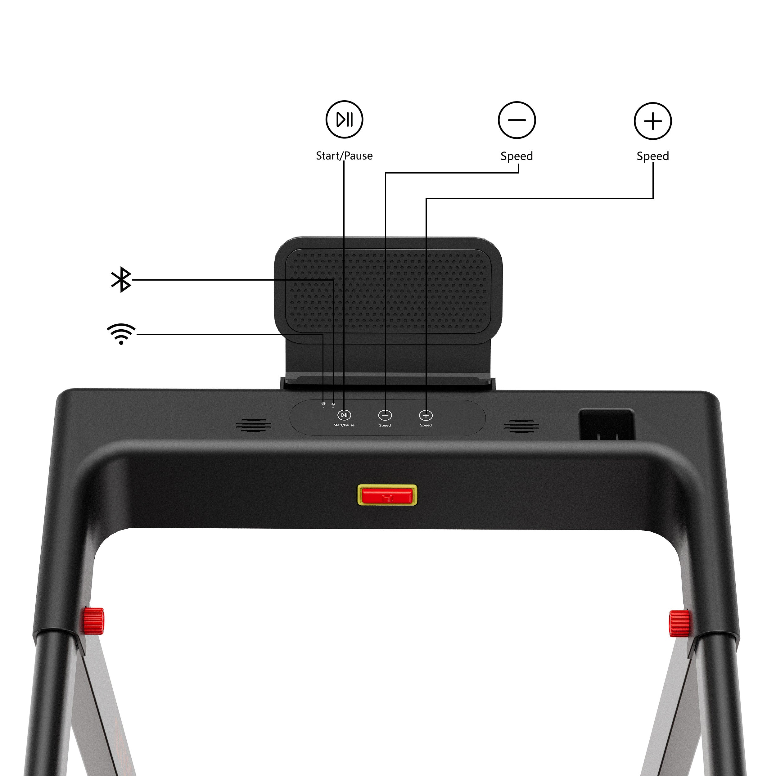 Tapis de course intelligent pliable DeerRun A1 Pro Elite avec prise en charge de l'inclinaison manuelle à 6 % Bluetooth et commande à distance sans fil