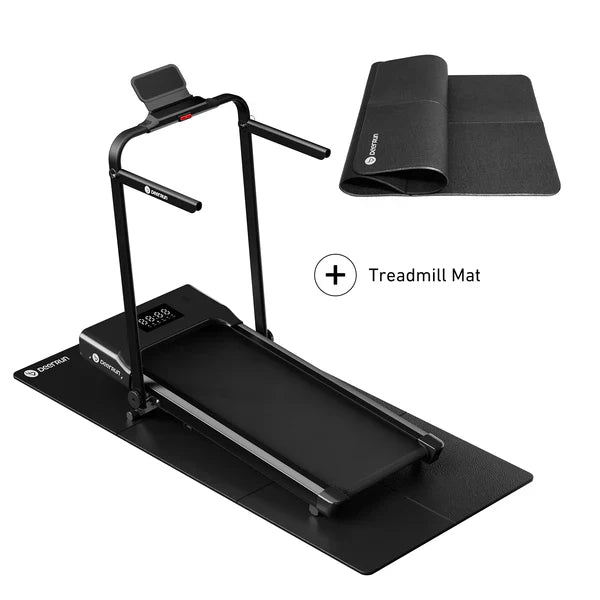 DeerRun A5 Mini 5.4% Incline Smart 2 in 1 Folding Treadmill with Handrail, 300 Lbs, 0.6-7.5 MPH