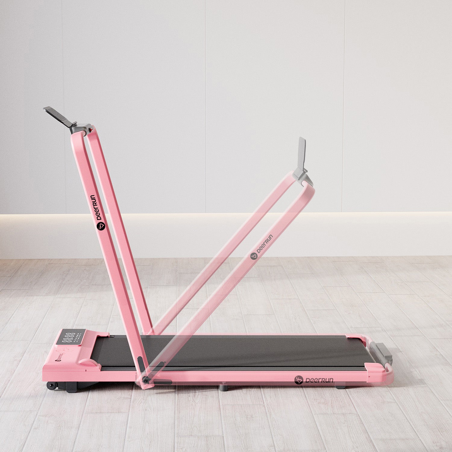 Tapis de course pliable intelligent 2 en 1 DeerRun Bloom Edition : lignes épurées, motifs floraux subtils : le fitness moderne rencontre l'art
