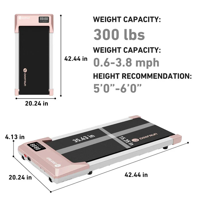 DeerRun Q1 Urban Under-Desk Treadmill 300 Lbs Capacity with Remote Control- lowest price