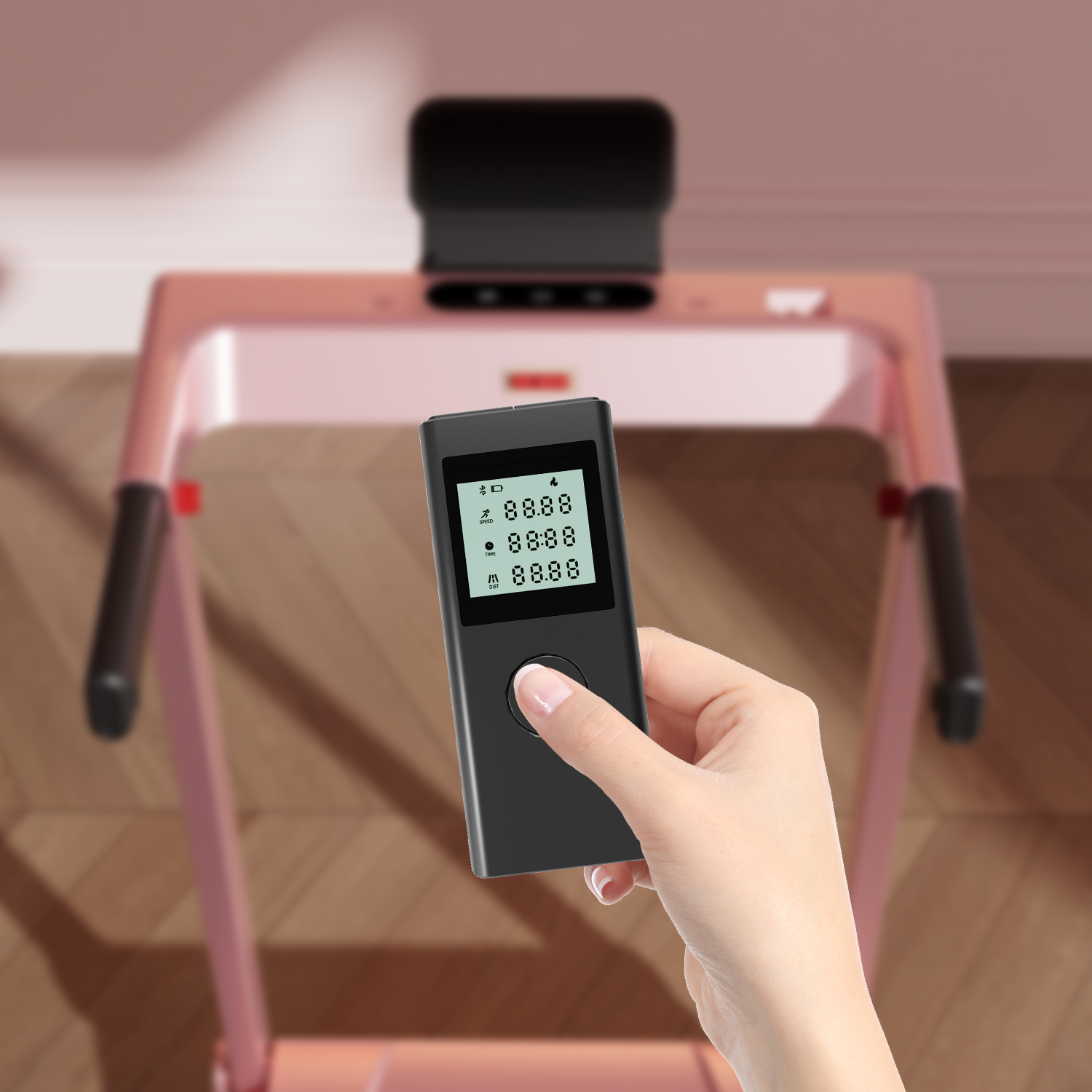 DeerRun A1 Pro Anniversary Edition Folding Smart Treadmill with 6% Manual Incline Support Bluetooth & Remote Wireless Control-Elegant Pink