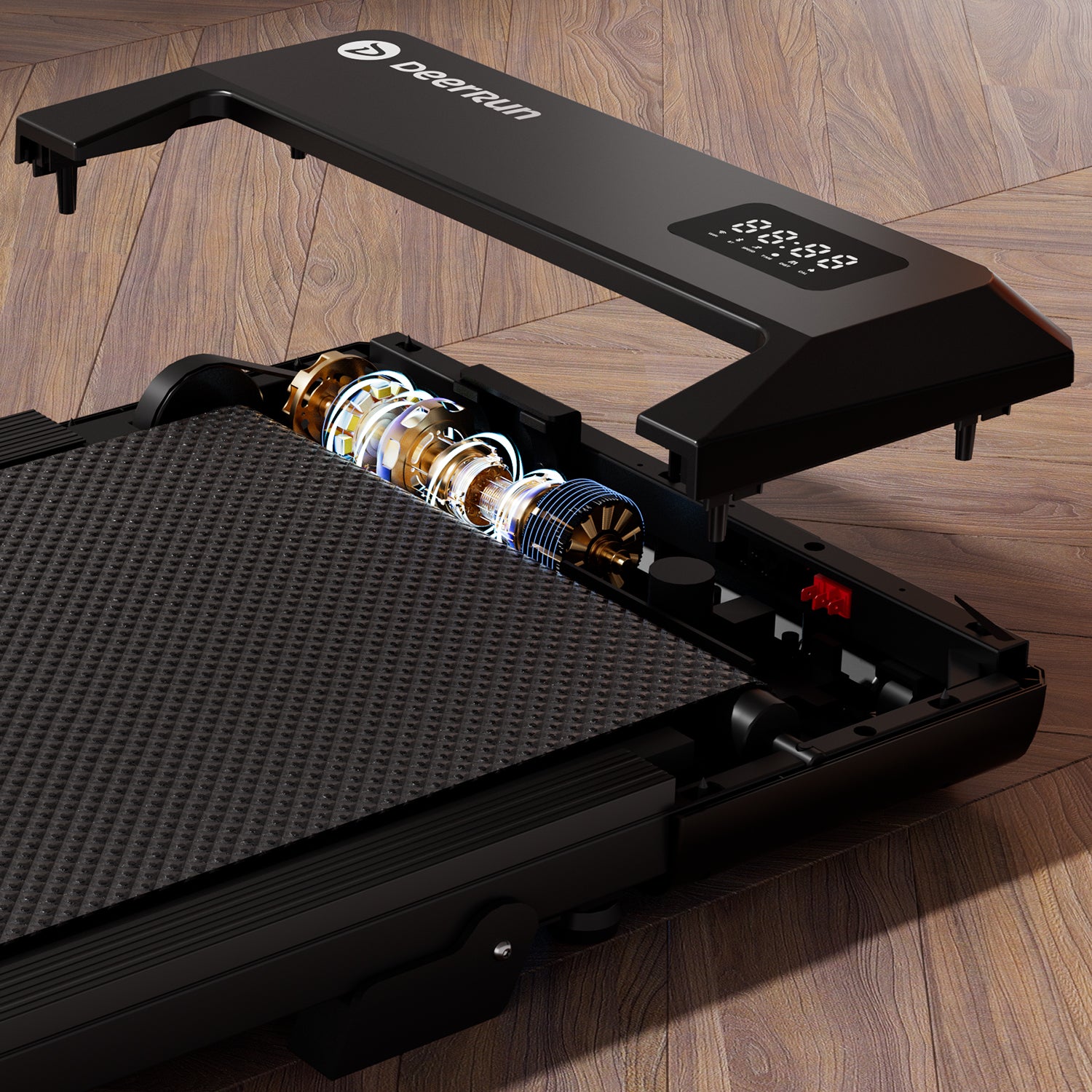 Tapis de course sous-bureau DeerRun Q1 Urban Mini Capacité de 265 lb avec télécommande - Doré