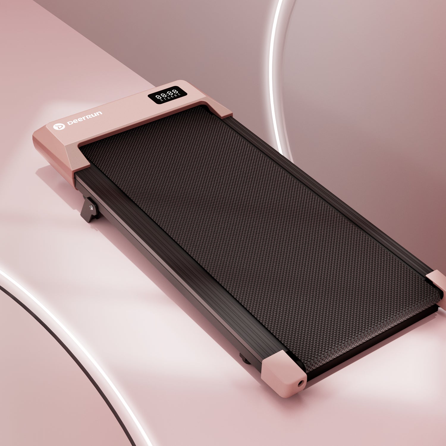 DeerRun Q2 Urban Smart Walking Pad with 7% Incline Treadmill Remote Control Rose Gold