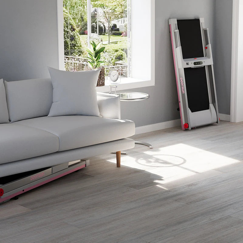 DeerRun A1 Folding Smart Treadmill with 6% Incline Black - Support Bluetooth & Remote Wireless Control