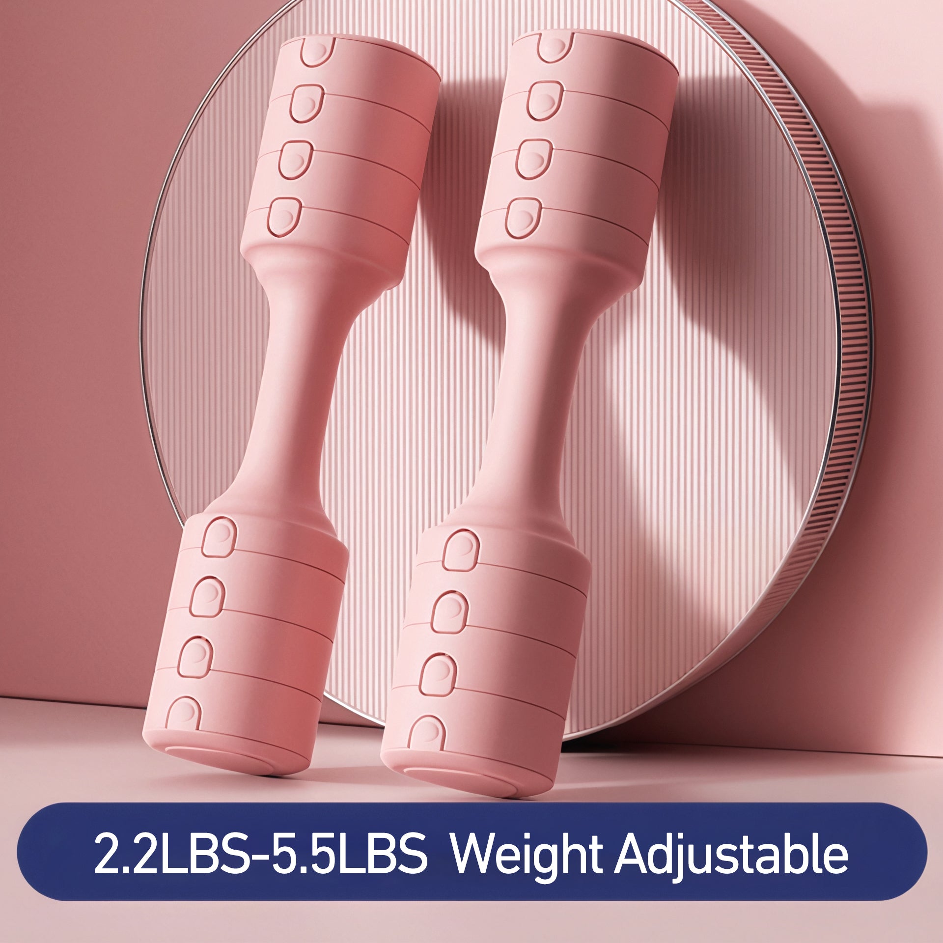 DeerRun® Adjustable Dumbbell - Each 3.3lbs to 5.5lbs for Women at Home