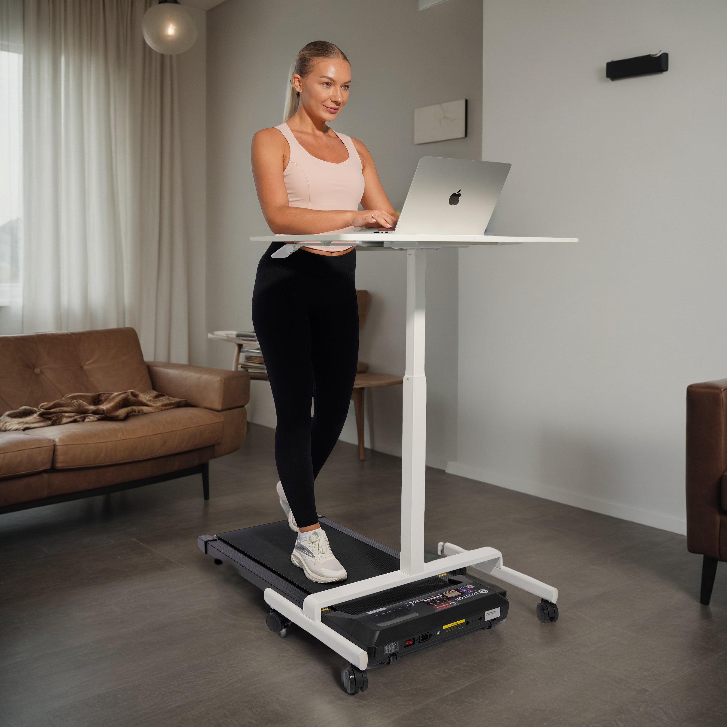 DeerRun®Adjustable Standing Desk - Rolling Laptop Desk for Treadmills