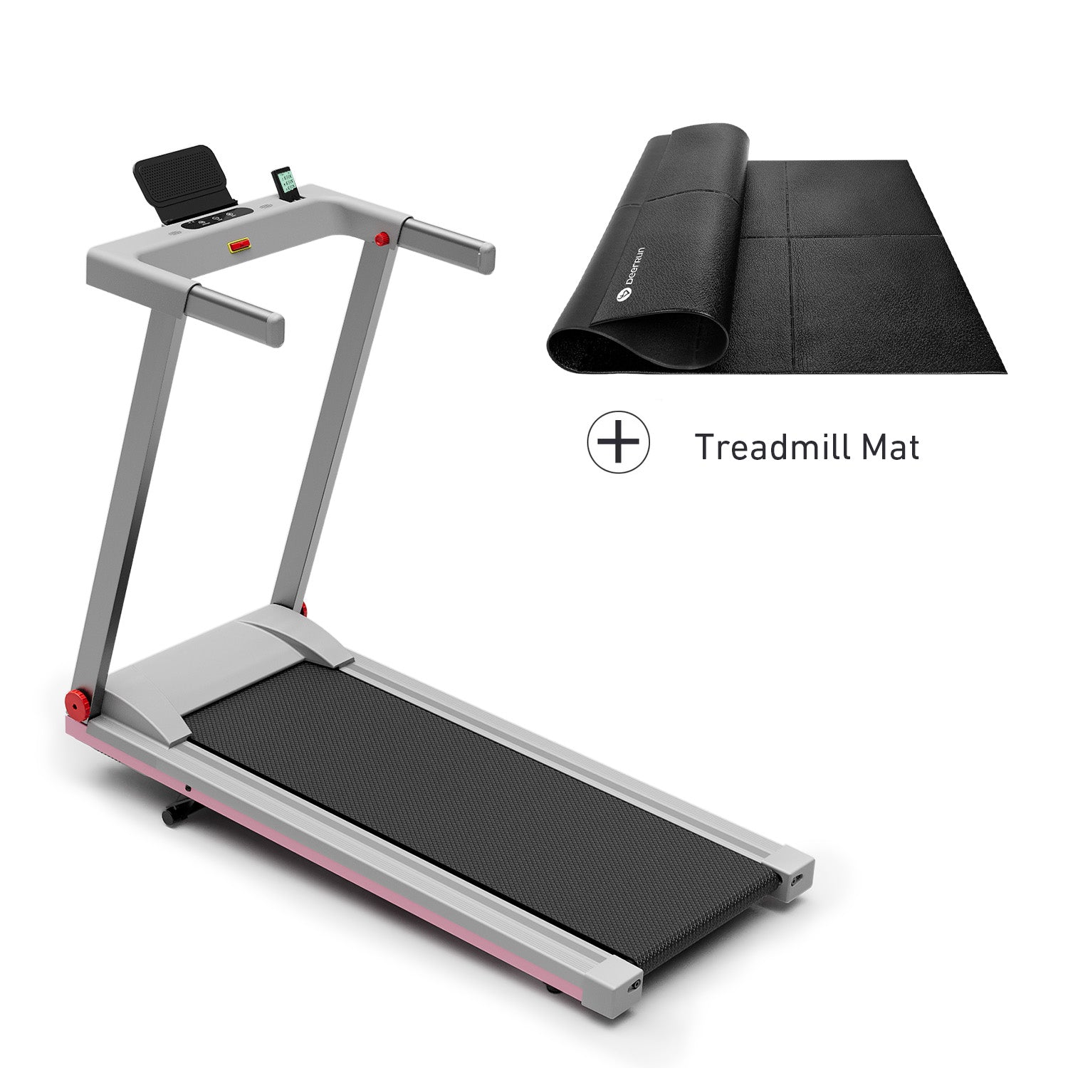 DeerRun A1 Folding Smart Treadmill with 6% Incline Black - Support Bluetooth & Remote Wireless Control