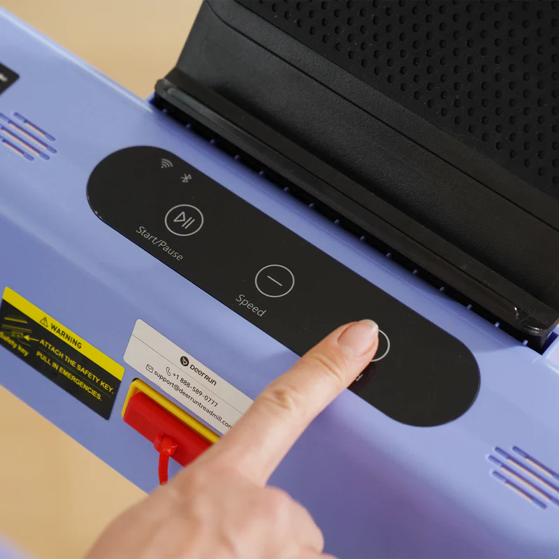 DeerRun A1 Folding Smart Treadmill with 6% Incline Black - Support Bluetooth & Remote Wireless Control