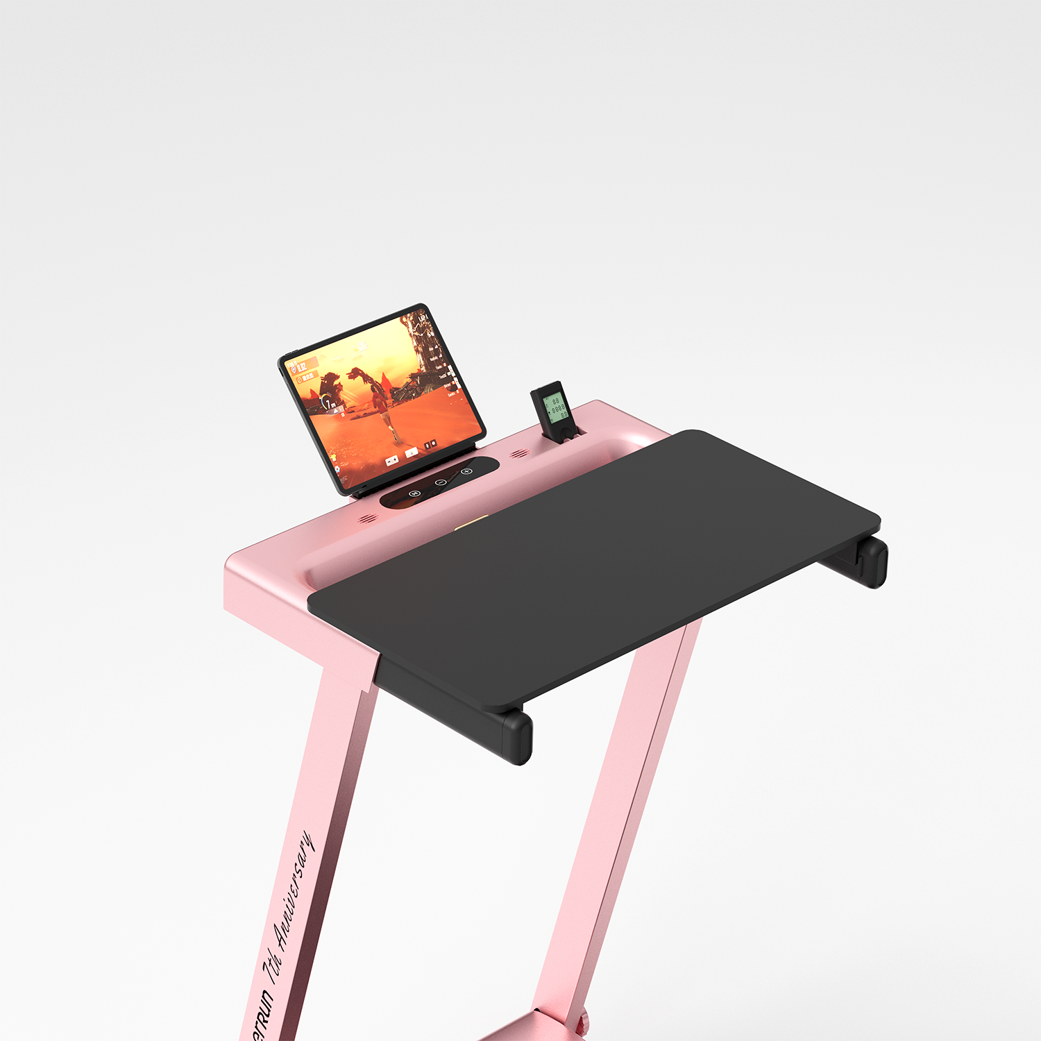 DeerRun A1 Pro Anniversary Edition Folding Smart Treadmill with 6% Manual Incline Support Bluetooth & Remote Wireless Control-Elegant Pink