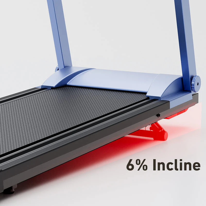 DeerRun A1 Folding Smart Treadmill with 6% Incline Black - Support Bluetooth & Remote Wireless Control