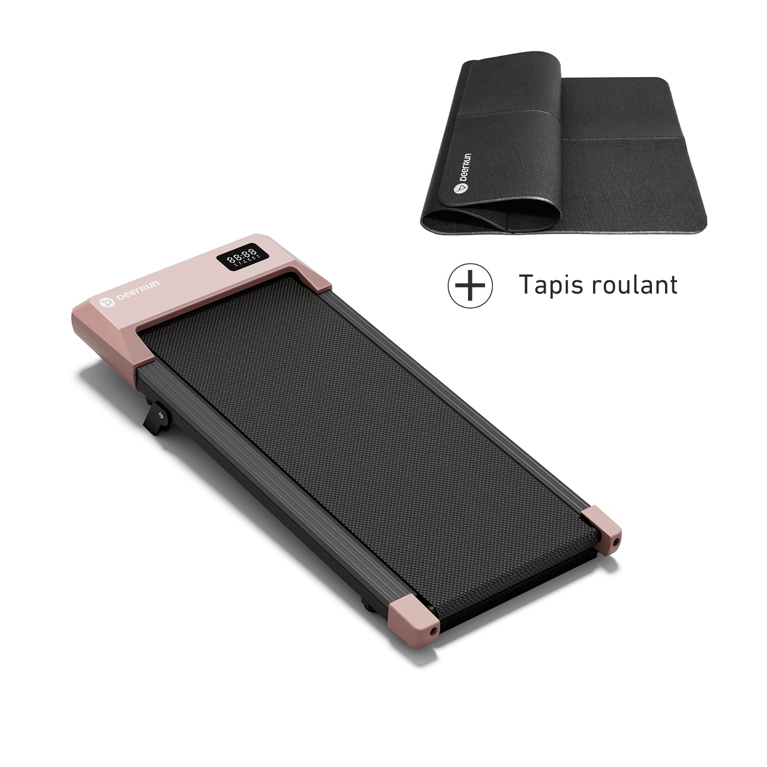 DeerRun Q2 Urban Smart Walking Pad with 7% Incline Treadmill Remote Control Rose Gold