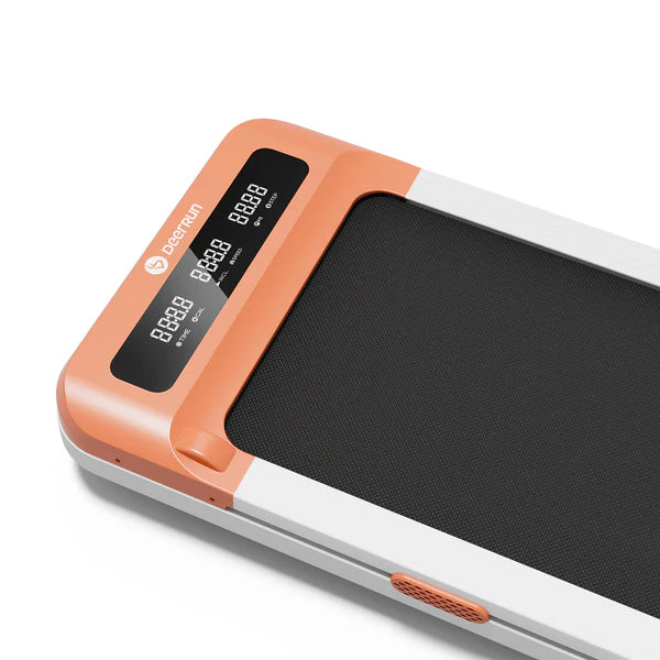 DeerRun Z10 Smart Walking Pad Treadmill with remote control 12% Auto Incline - Luxe Orange