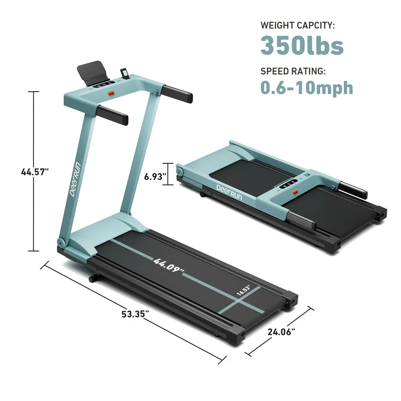 DeerRun A1 Pro Elite Folding Smart Treadmill with 6% Manual Incline Support Bluetooth & Remote Wireless Control