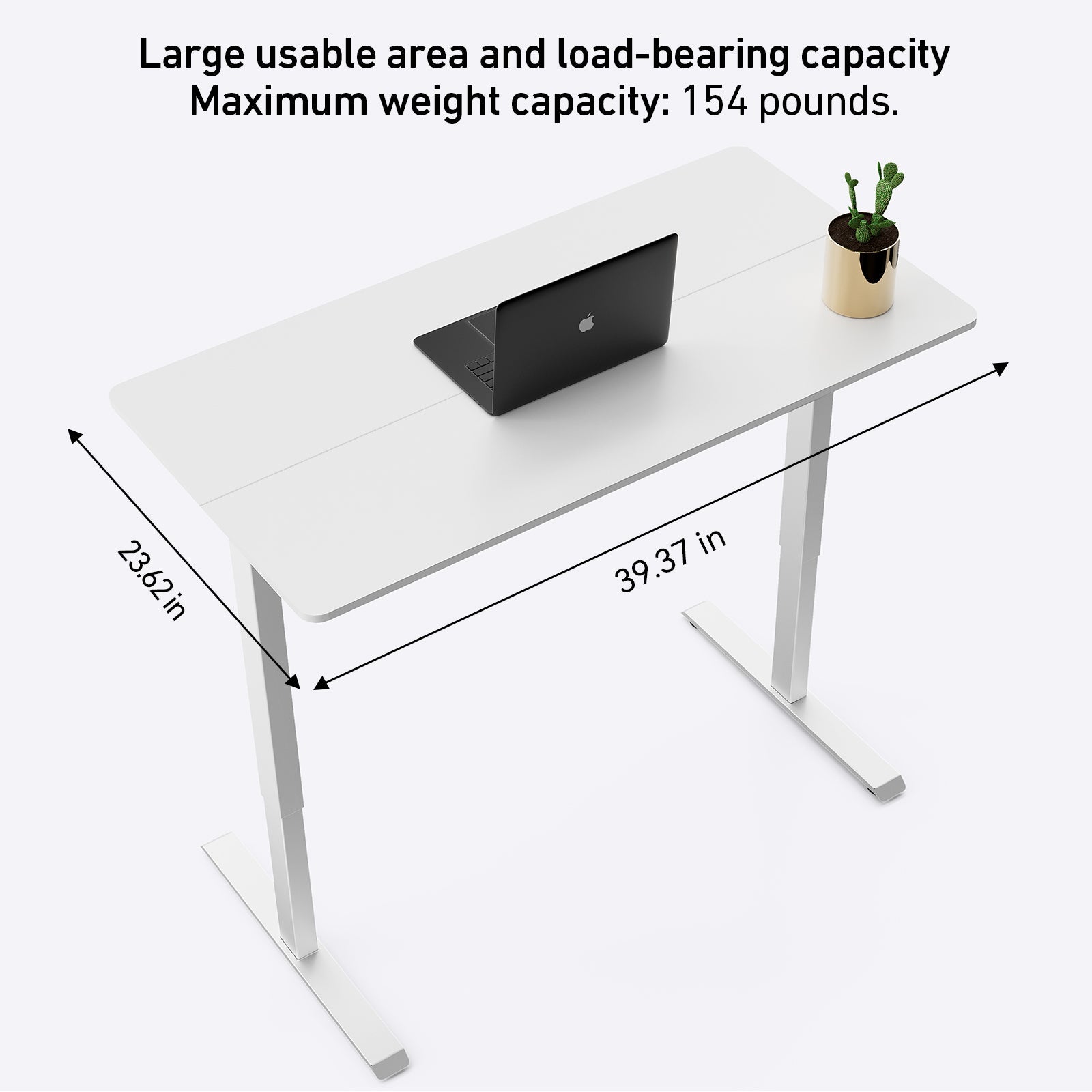 DeerRun®Electric Standing Desk, 47 x 23 Inches Height Adjustable