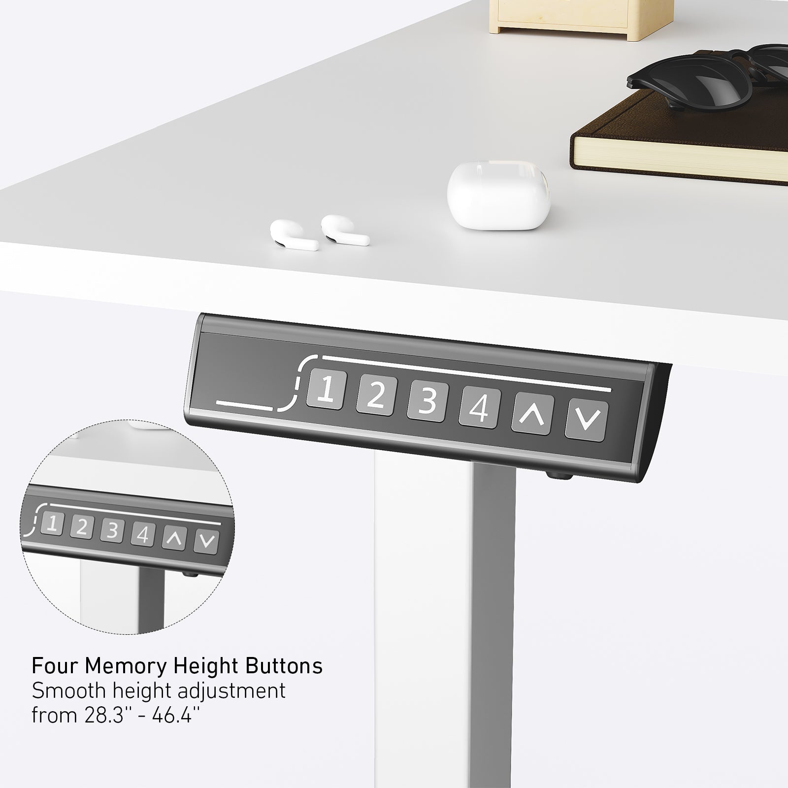 DeerRun®Electric Standing Desk, 47 x 23 Inches Height Adjustable