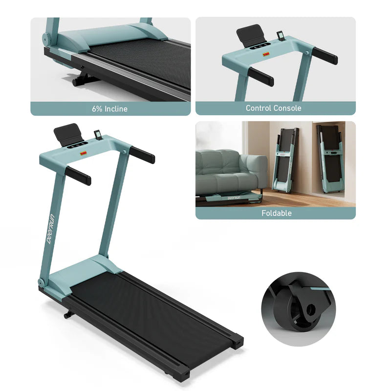 DeerRun A1 Pro Elite Folding Smart Treadmill with 6% Manual Incline Support Bluetooth & Remote Wireless Control